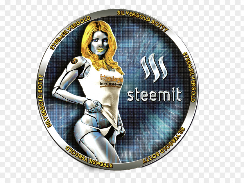 Robot Steemit Voting Steam Logo Coin PNG