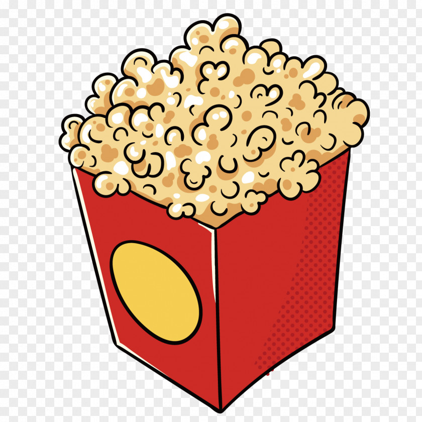 Delicious Popcorn Pop Art Euclidean Vector Illustration PNG