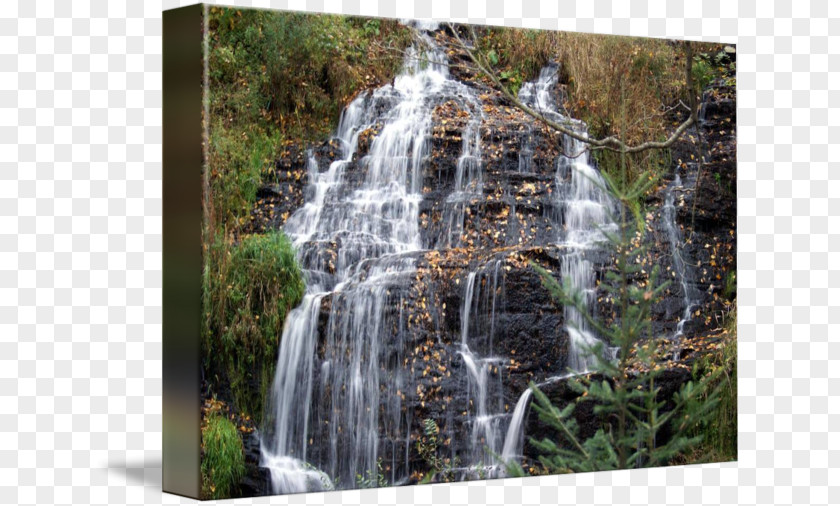 Middle Falls Waterfall Stream Road Water Resources Watercourse PNG