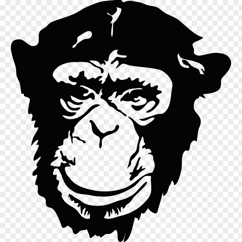 Monkey Chimpanzee Sticker Drawing PNG