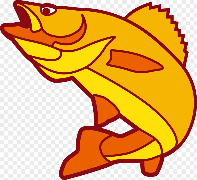 Yellow Big Fish Clip Art PNG