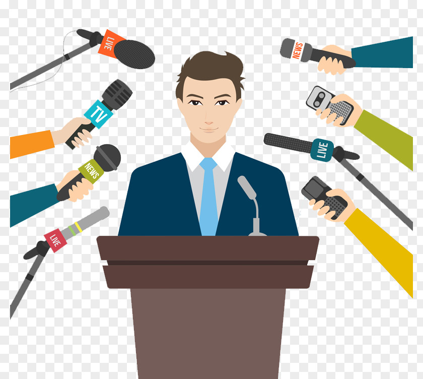 Conference Speaking Man Euclidean Vector Information Press Release PNG