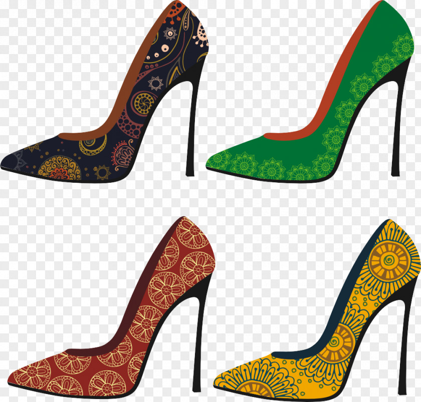 Fashion High Heels Vector High-heeled Footwear Oxford Shoe PNG