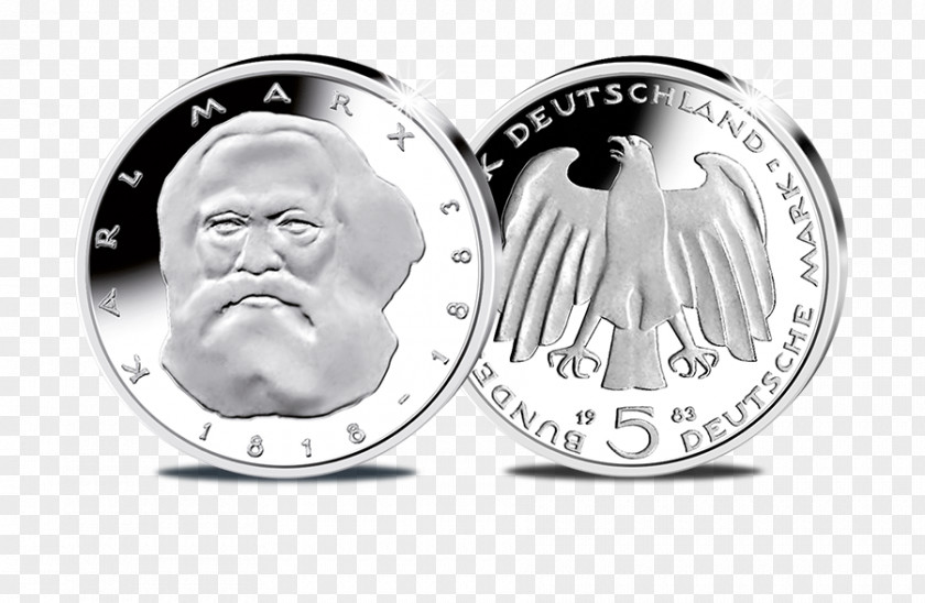 Karl Marx Coin Silver Body Jewellery Font PNG