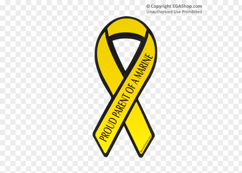 Ribbon Awareness Craft Magnets Car Yellow PNG