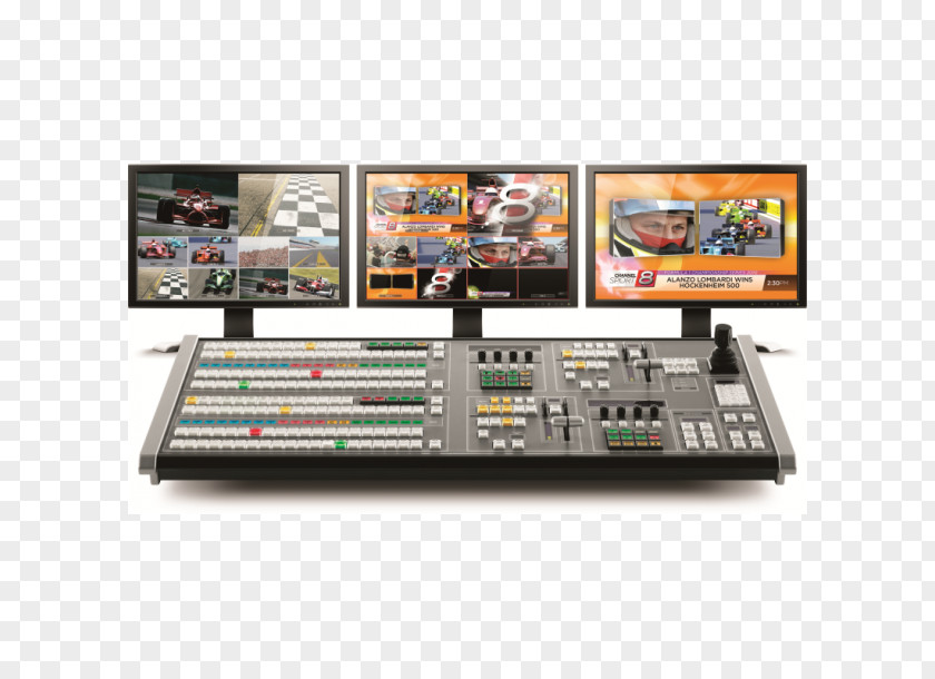 Broadcast Designer Blackmagic Design Vision Mixer 4K Resolution Broadcasting Audio Mixers PNG