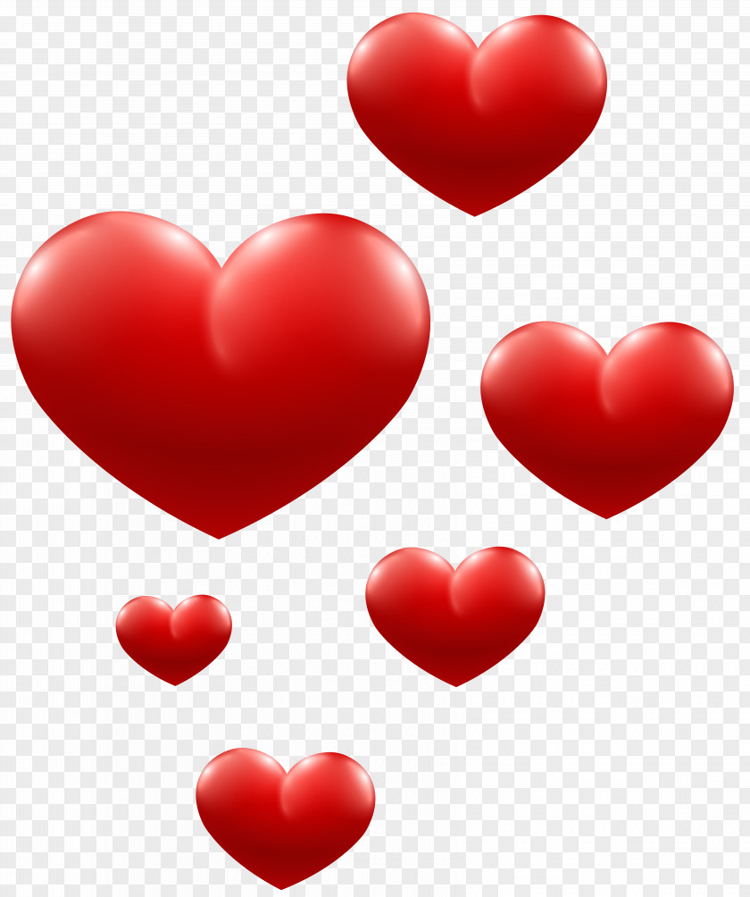 Red Hearts Transparent Image Heart Paper PNG