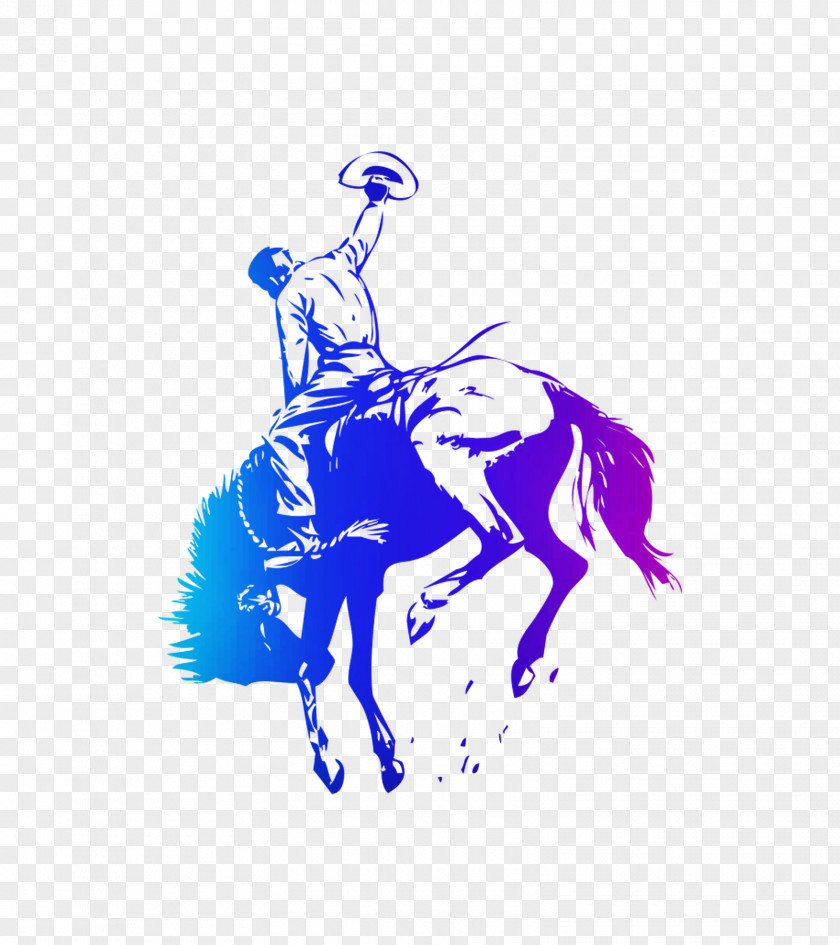 Cowboy Rodeo Bucking Horse Bronco PNG
