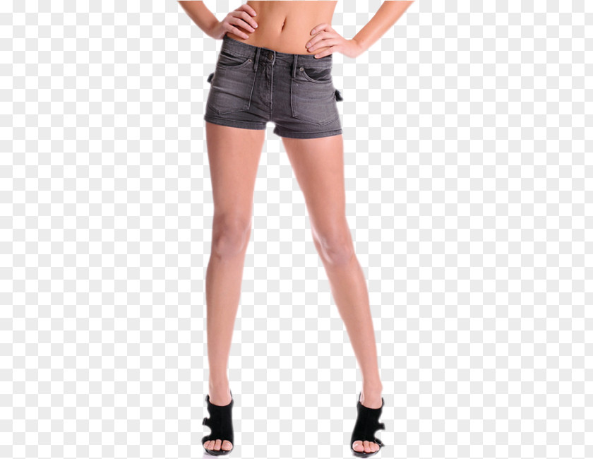 Shorts Jeans Low-rise Sandal Leg PNG Leg, Female gray shorts black sandals legs close-up clipart PNG
