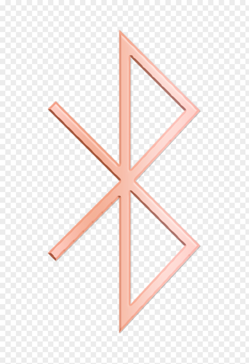 Peach Triangle Bluetooth Icon Essential Set PNG