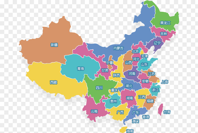 China Provinces Of Road Map PNG