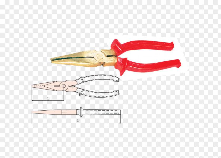 Long Nose Diagonal Pliers Hand Tool Locking Needle-nose PNG