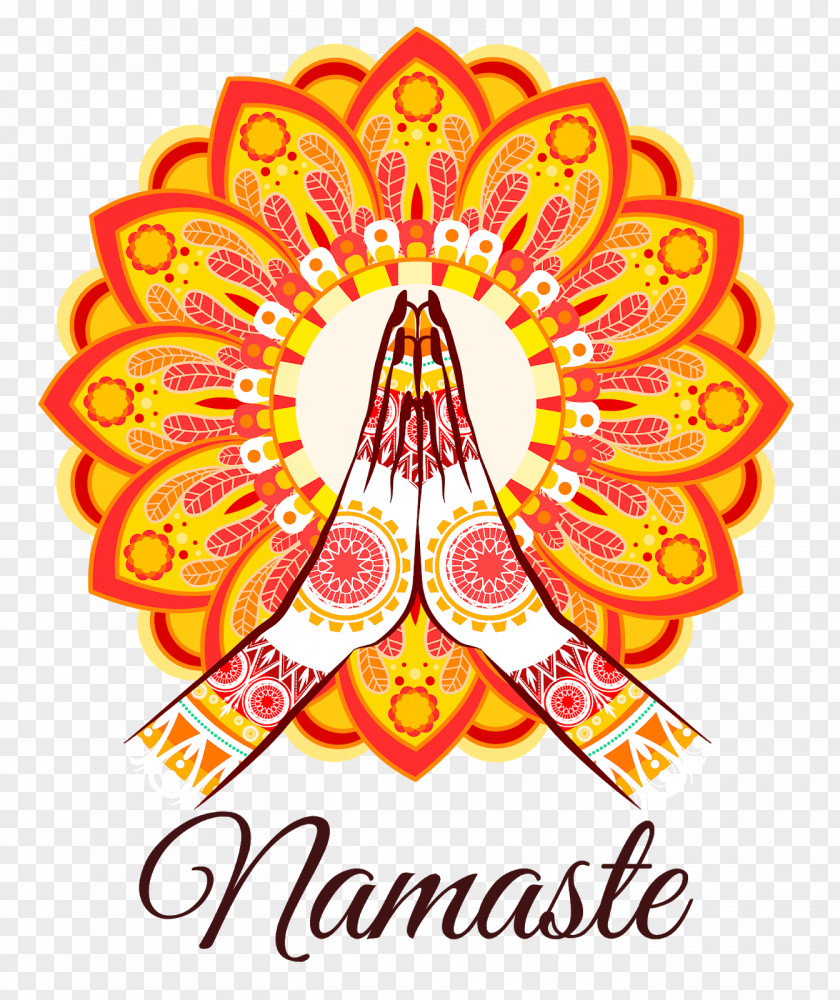 NAMASTE Clip Art Vector Graphics Image Illustration PNG