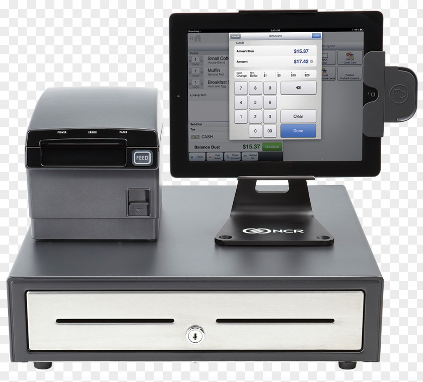 Pos Terminal NCR Silver Point Of Sale Corporation Cash Register Sales PNG