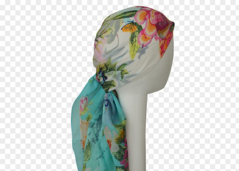 Silk Scarf Neck Turquoise PNG