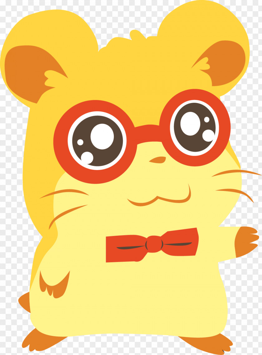 Vector Cute Yellow Hamster Chipmunk PNG