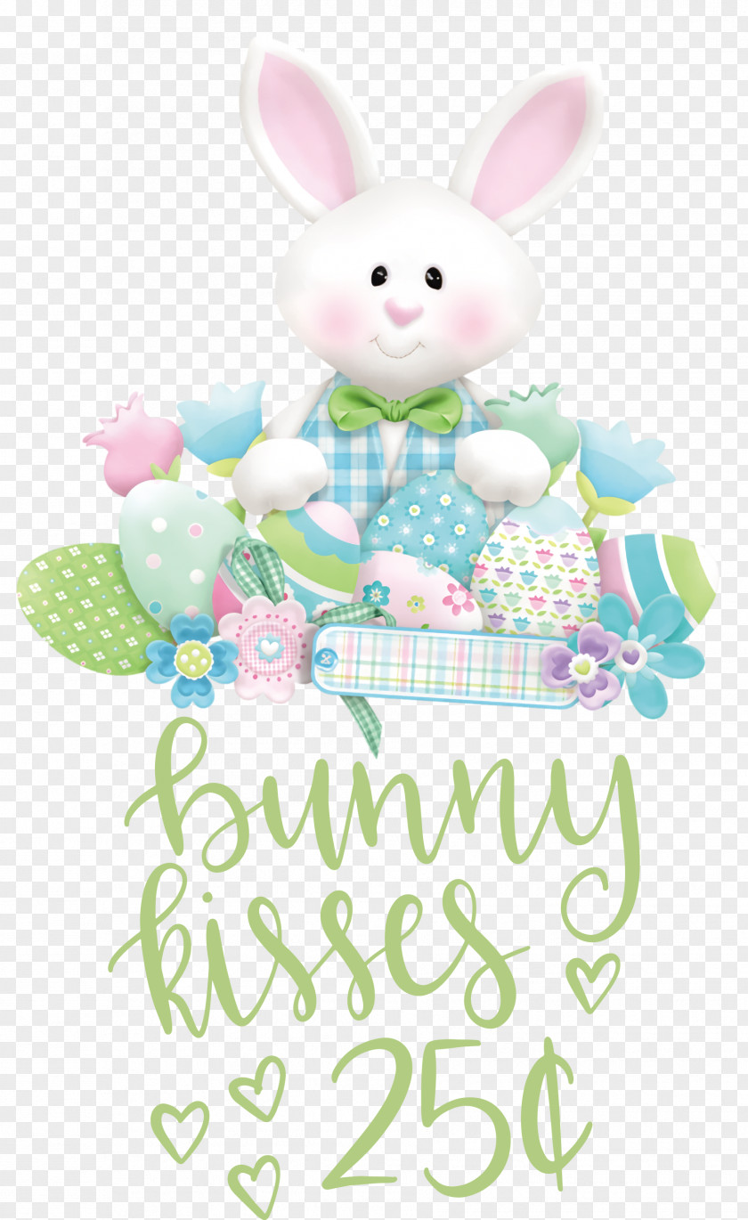 Bunny Kisses Easter Day PNG