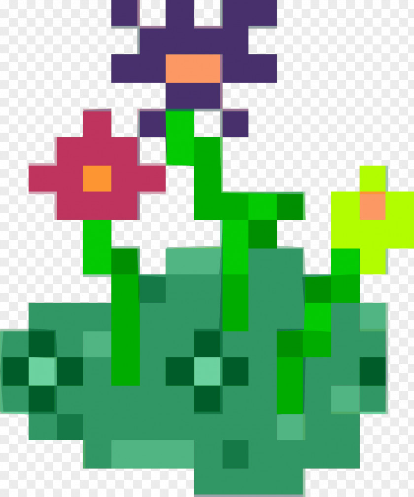 Pixel Flower Art Clip PNG
