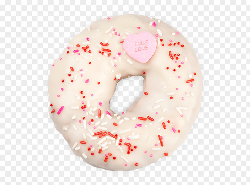 Red Velvet Doughnuts Sweetness Glaze Heart Pink M M-095 PNG