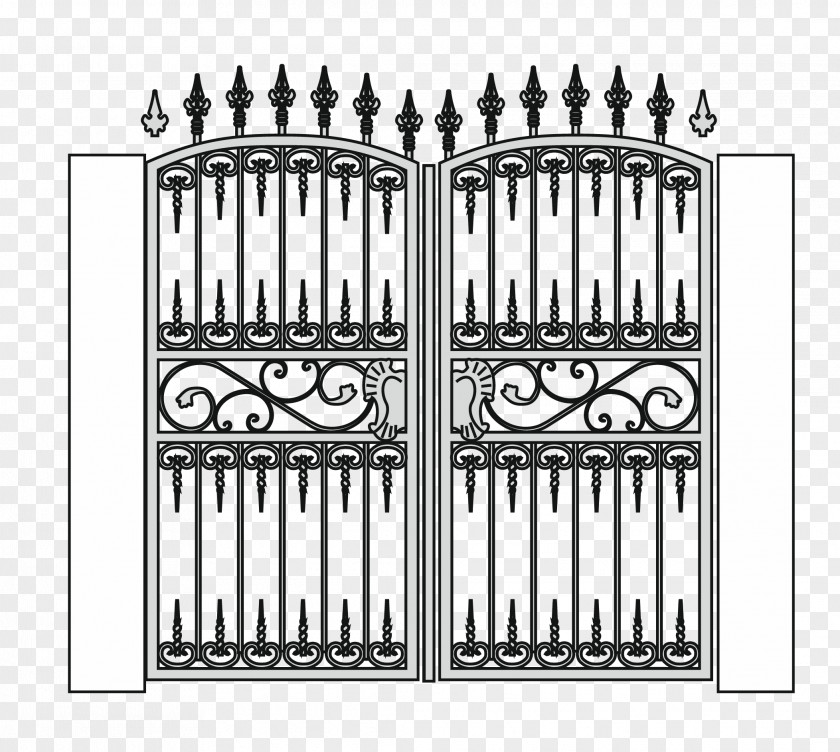 Vector Material Simple Small Iron Door PNG