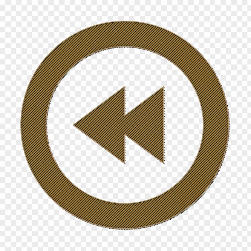 Beige Tan Rewind Icon PNG