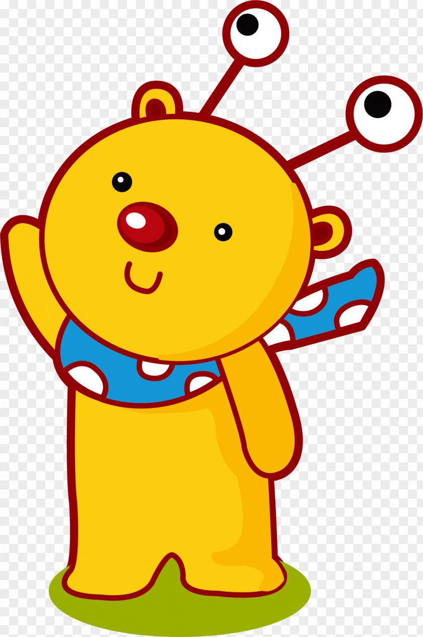 Cartoon Yellow Bear Drawing Flat Design PNG