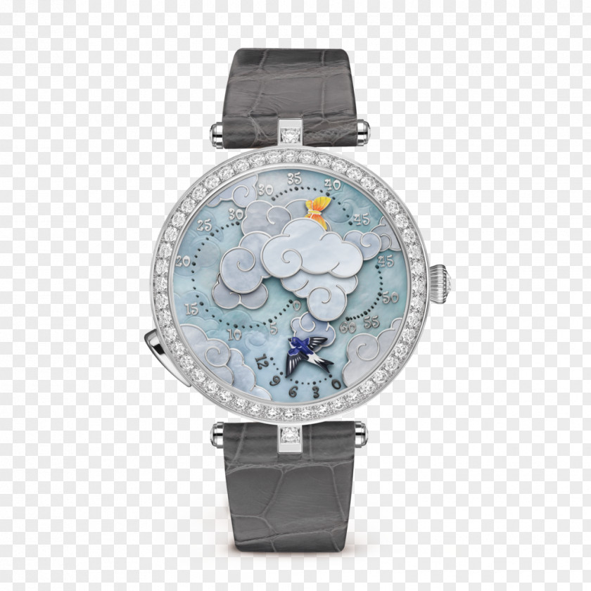 Watch Van Cleef & Arpels Clock Jewellery Sapphire PNG