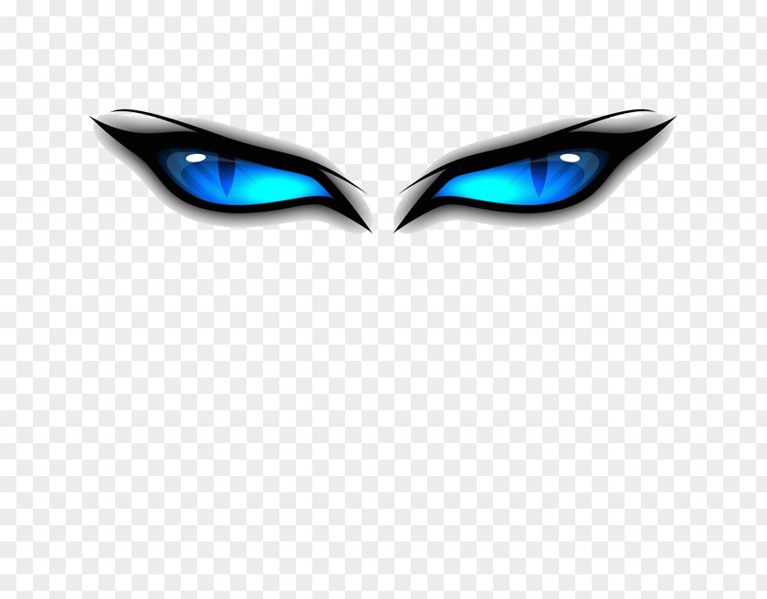 Blue Cat Eyes Eye Icon PNG