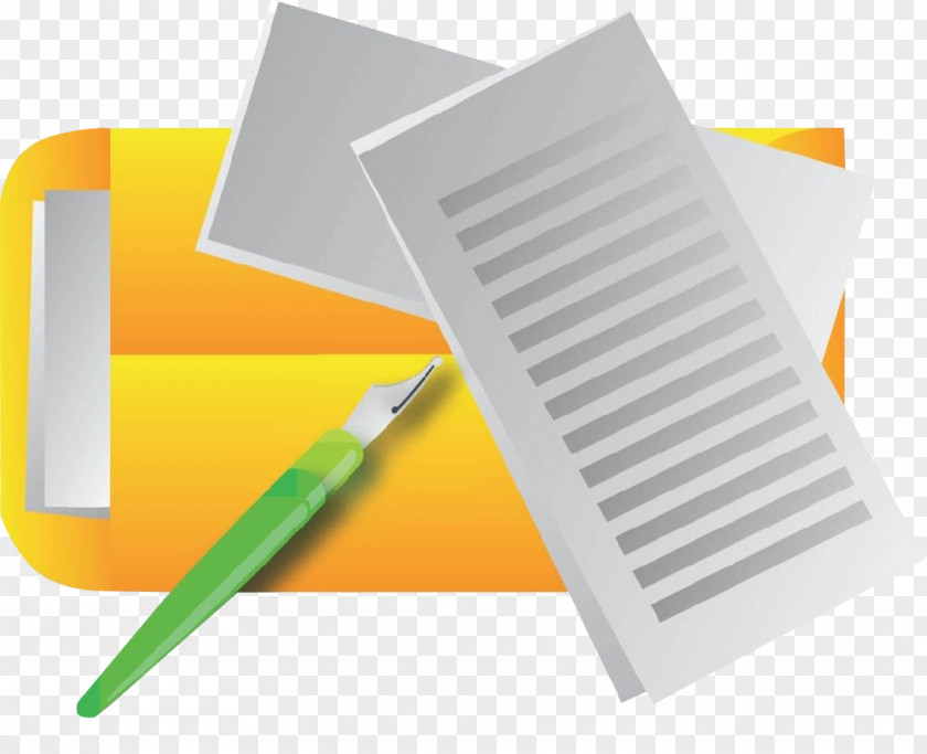 Green Pen And Letter Paper Cover Writing Job Hunting PNG