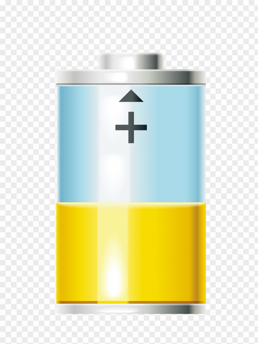 Vector Cartoon Hand Painted Yellow Battery Process Drawing Clip Art PNG