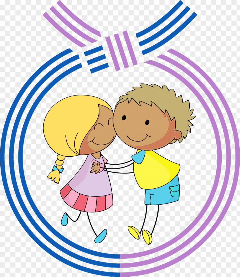 Cartoon Cheek Sharing Child Playing With Kids PNG