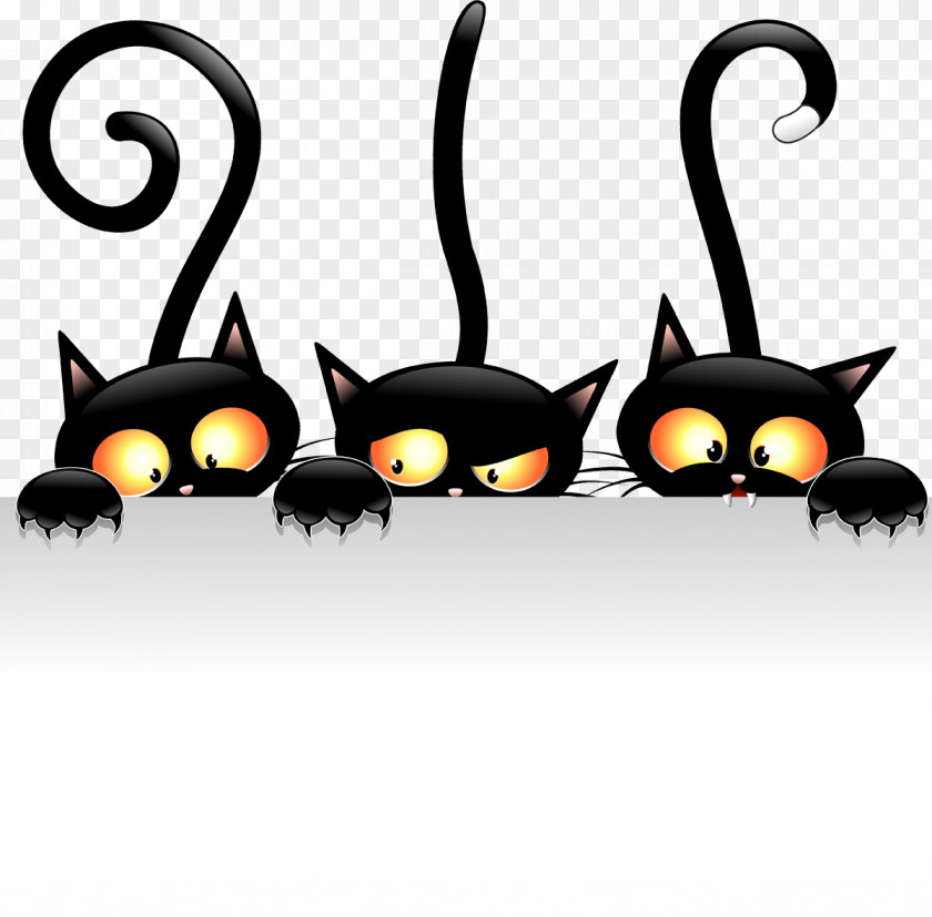 Halloween Black Cat Drawing Cartoon Clip Art PNG