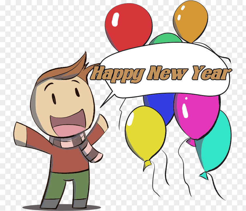 Happy New Year Holiday Clip Art PNG