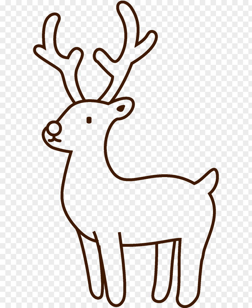 Horn Tail Reindeer Christmas PNG