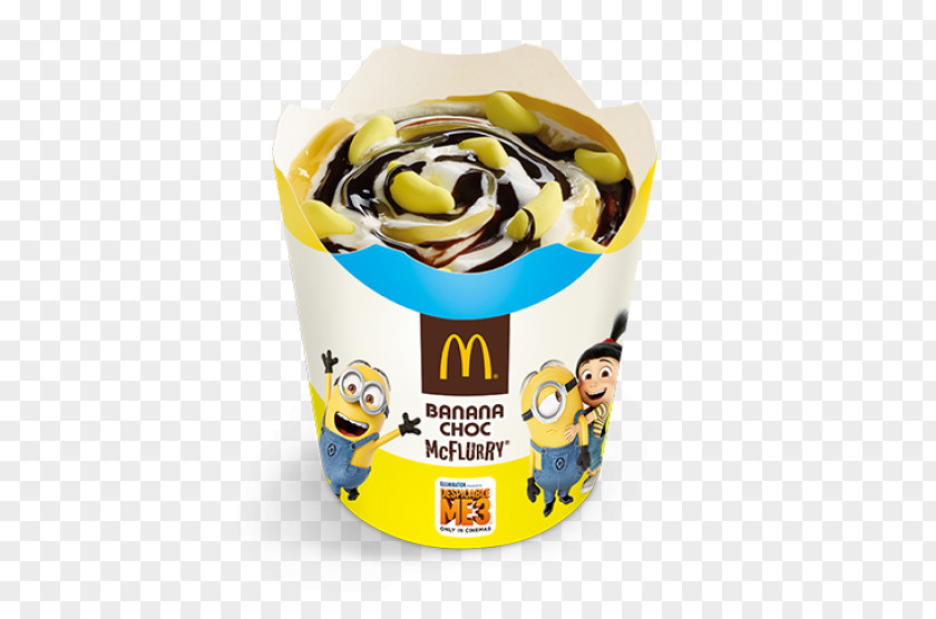 Minions Banana McFlurry Food Flavor McDonald's PNG