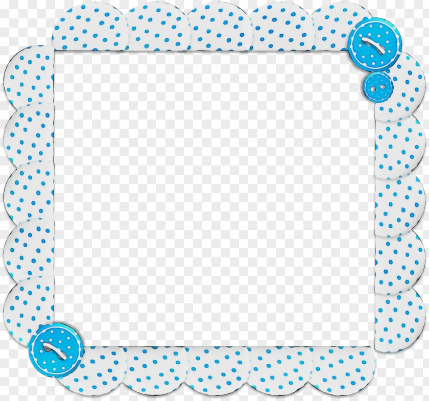 Picture Frame Teal Watercolor Nature Background PNG