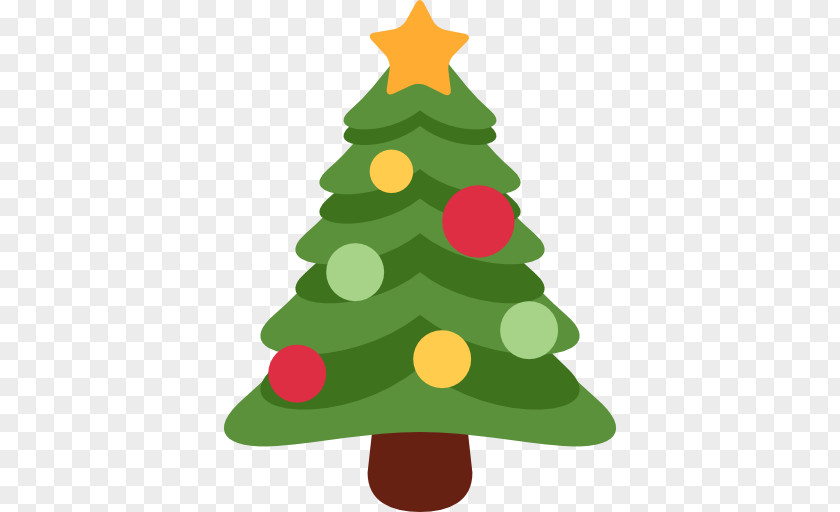 Santa Claus Emoji Christmas Tree Gift PNG