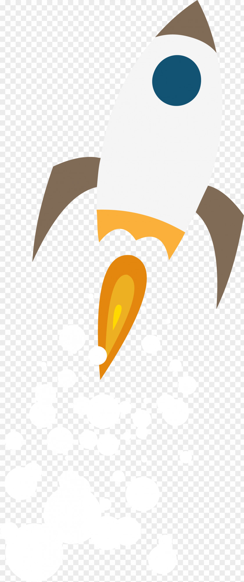 White Cartoon Rocket Clip Art PNG