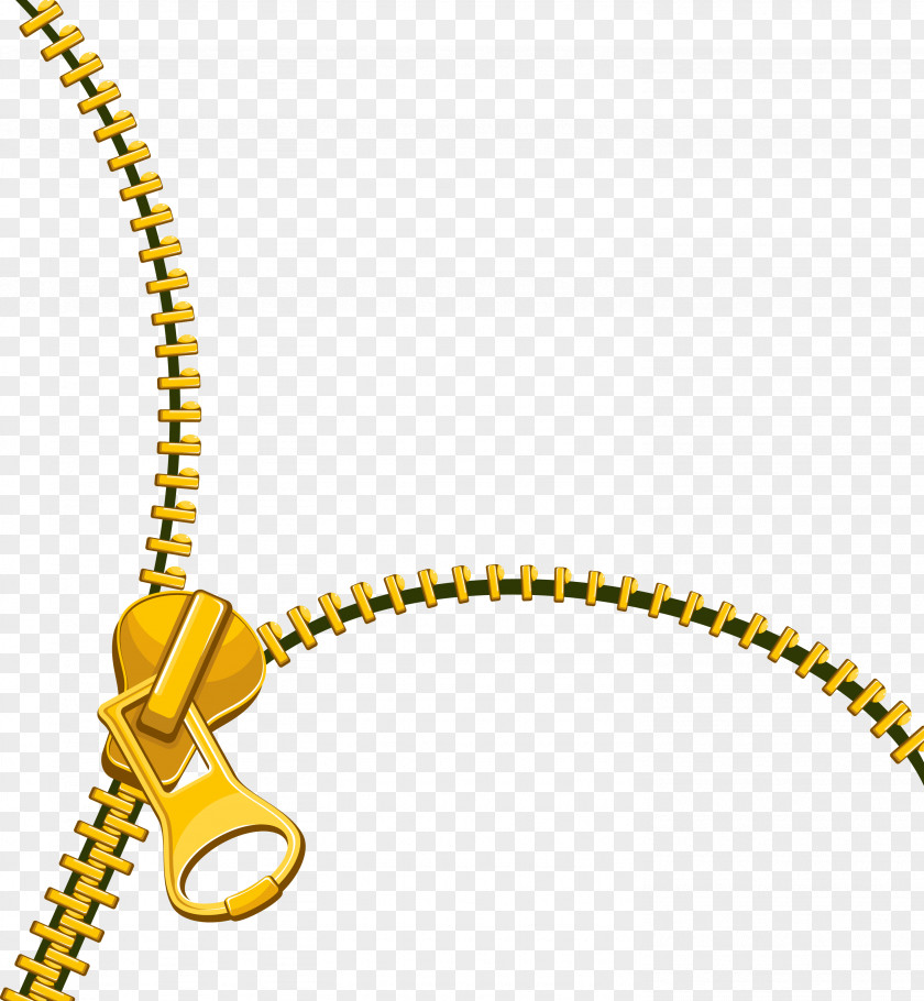 Gold Zip Fastener Zipper PNG