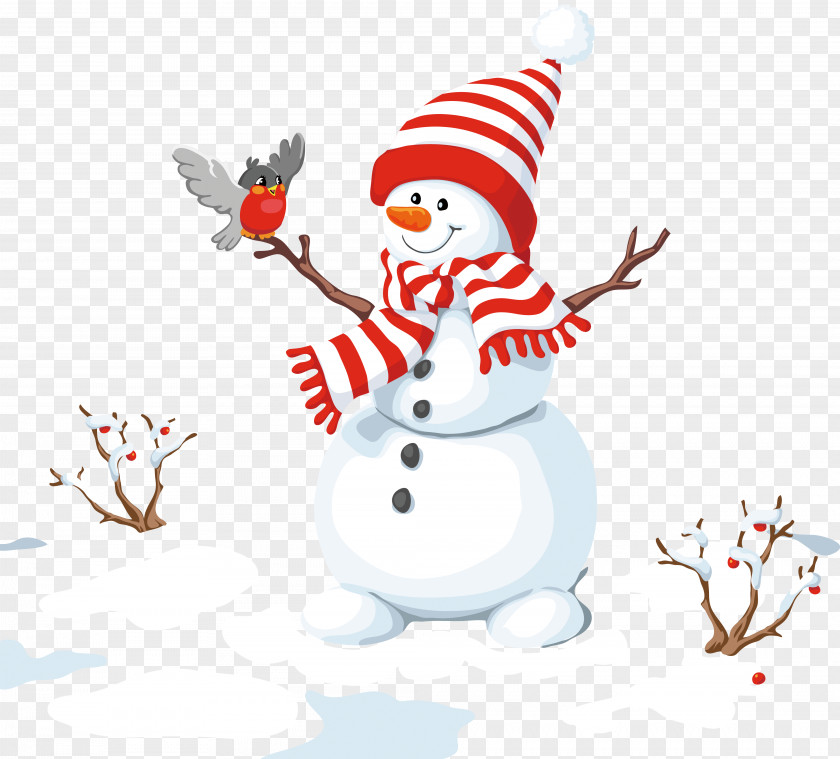 Creative Cute Cartoon Snowman Winter Super Snow Man Christmas Illustration PNG