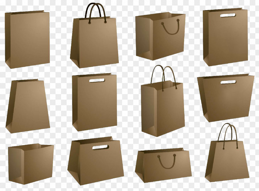 Design Paper Bag Kraft Shopping Bags & Trolleys PNG