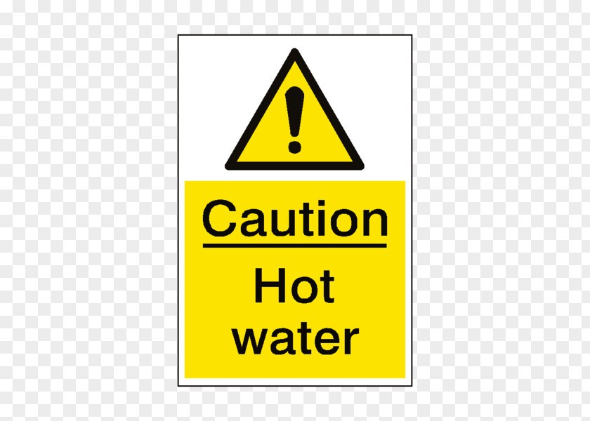 Hot Water Hazard Symbol Safety Sticker PNG