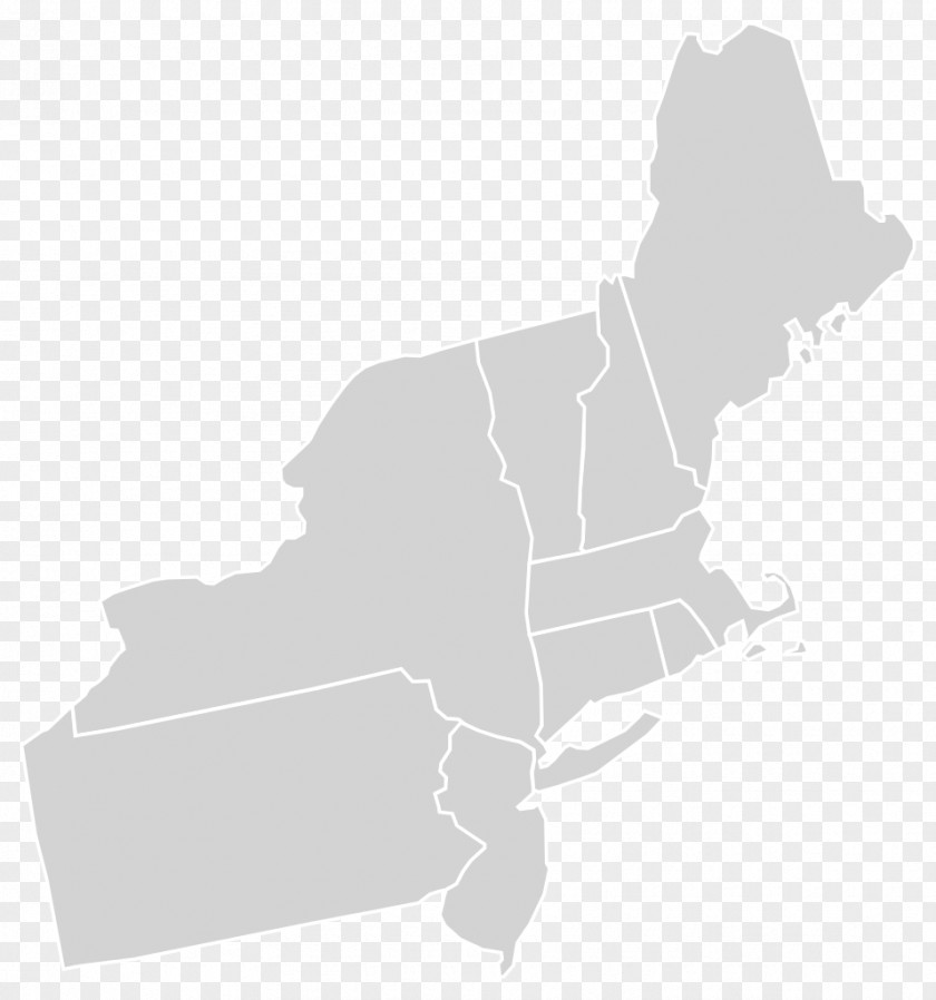 Northeast North East New England Region Blank Map PNG