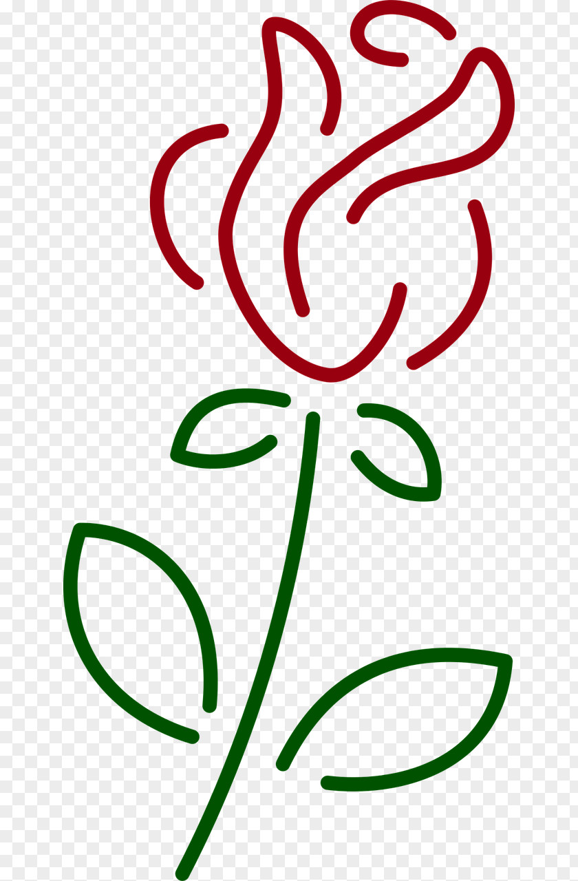 Rose Line Art Clip PNG