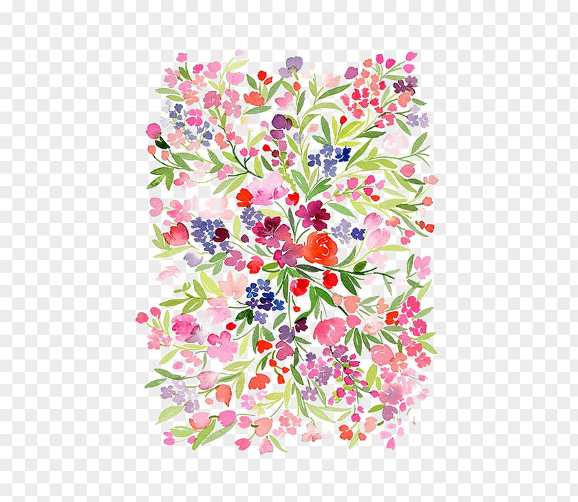 Watercolor Flowers Watercolour Painting Floral Design PNG