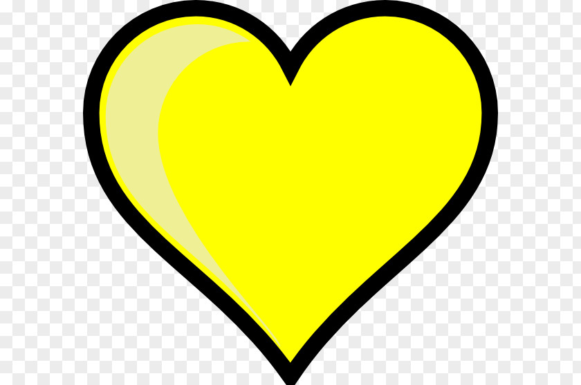 Yellow Heart HD Clip Art PNG