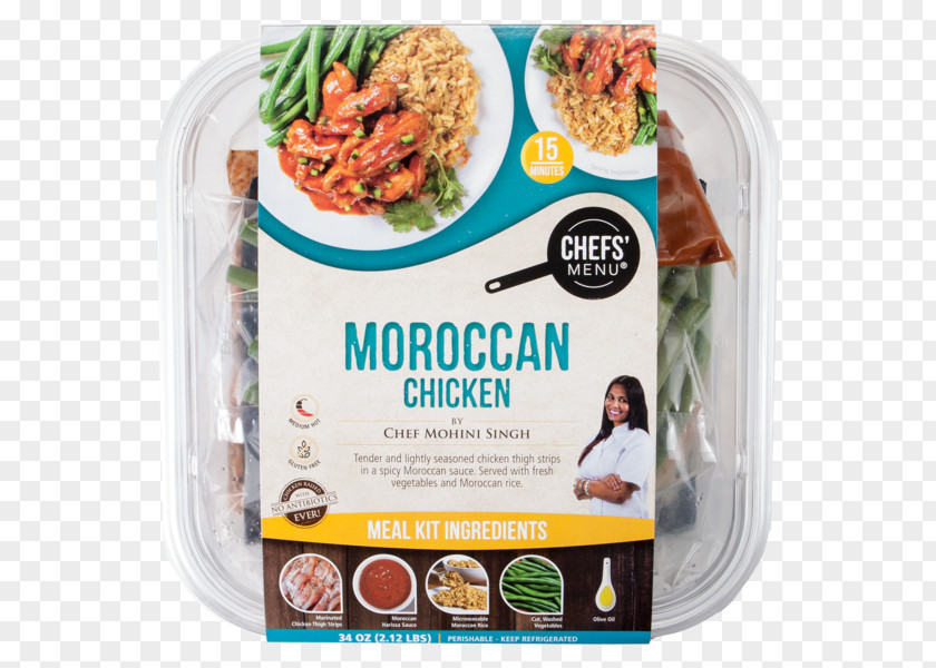Menu Vegetarian Cuisine Moroccan Meal Kit TV Dinner Chef PNG