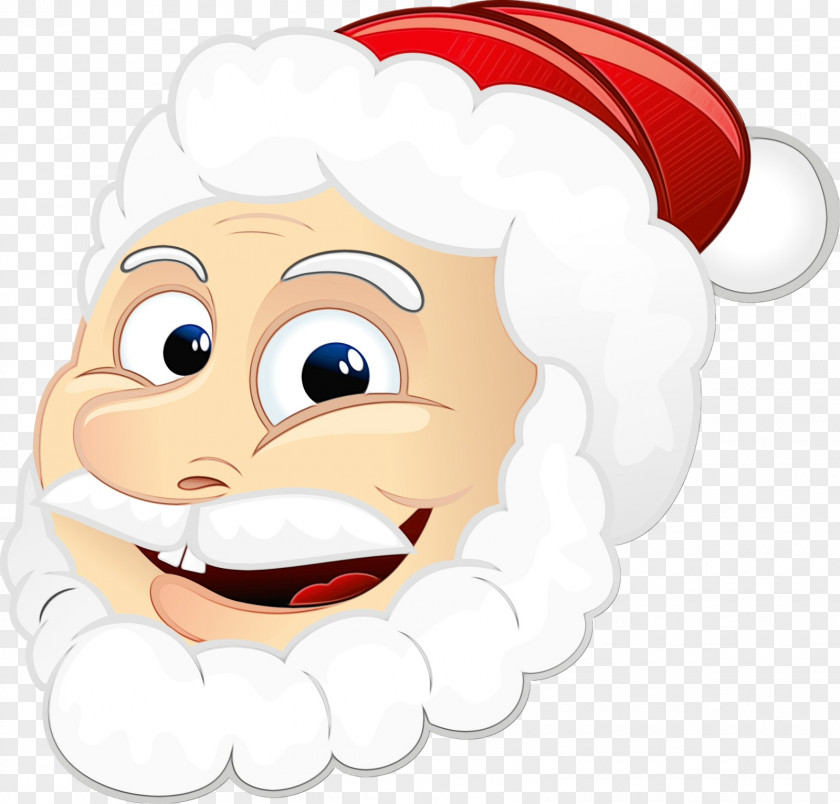 Pleased Sticker Santa Claus Cartoon PNG