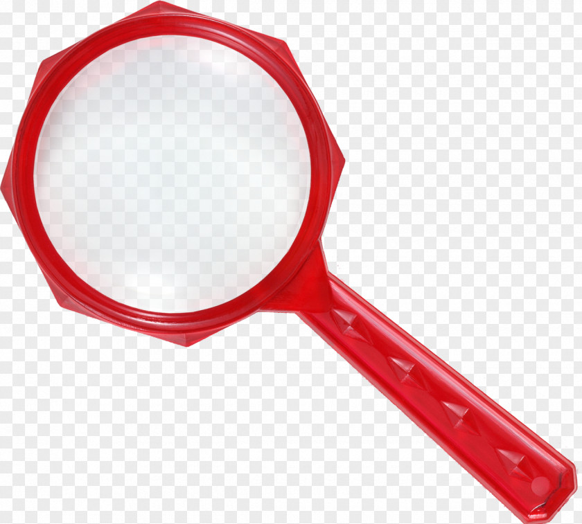 Red Mirror Social Security Health Insurance Magnifying Glass PNG