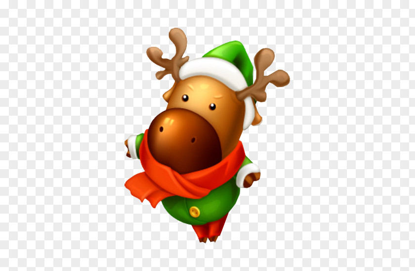 Color Christmas Reindeer Santa Claus Tree PNG